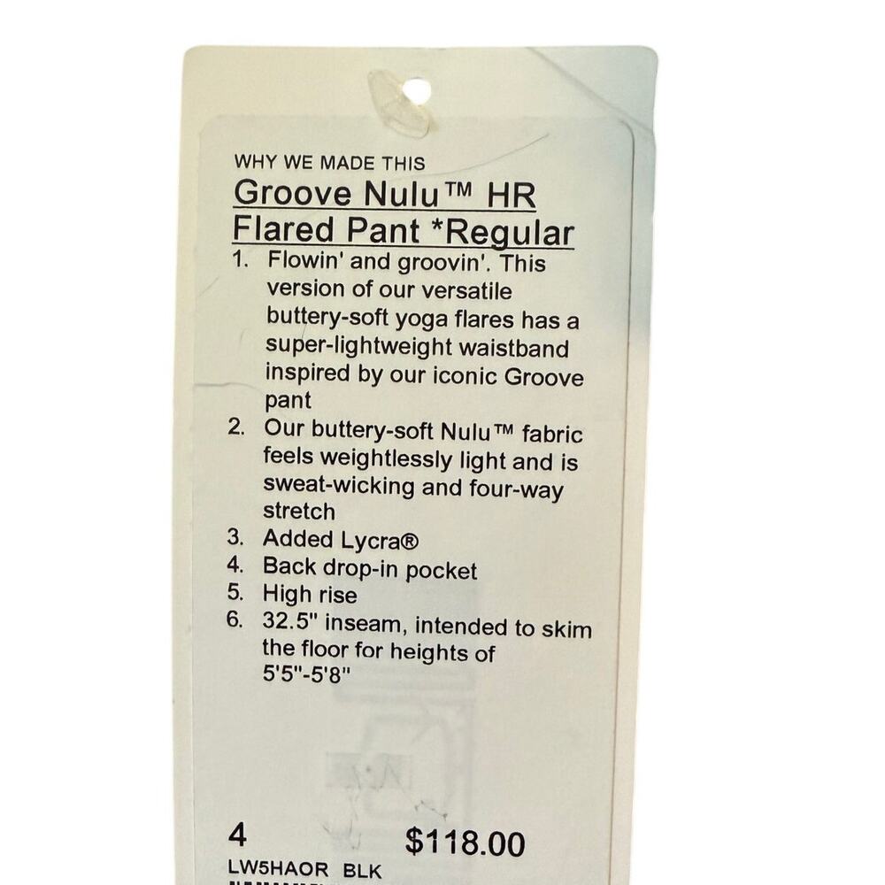 New LULULEMON Groove Super-High-Rise Flare Nulu Pant Sz 4 - Picture 6 of 12